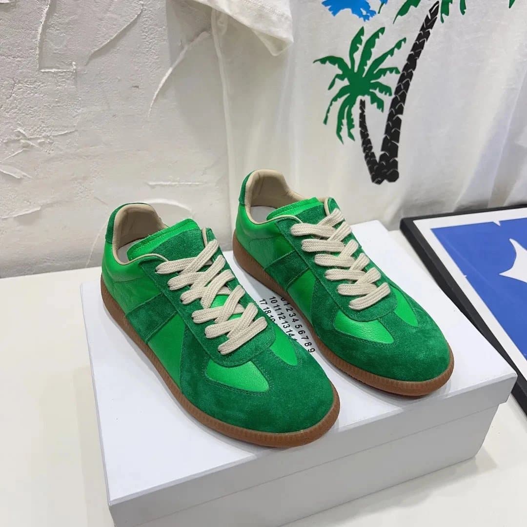 Maison Margiela Tabi Sneaker Green Suede
