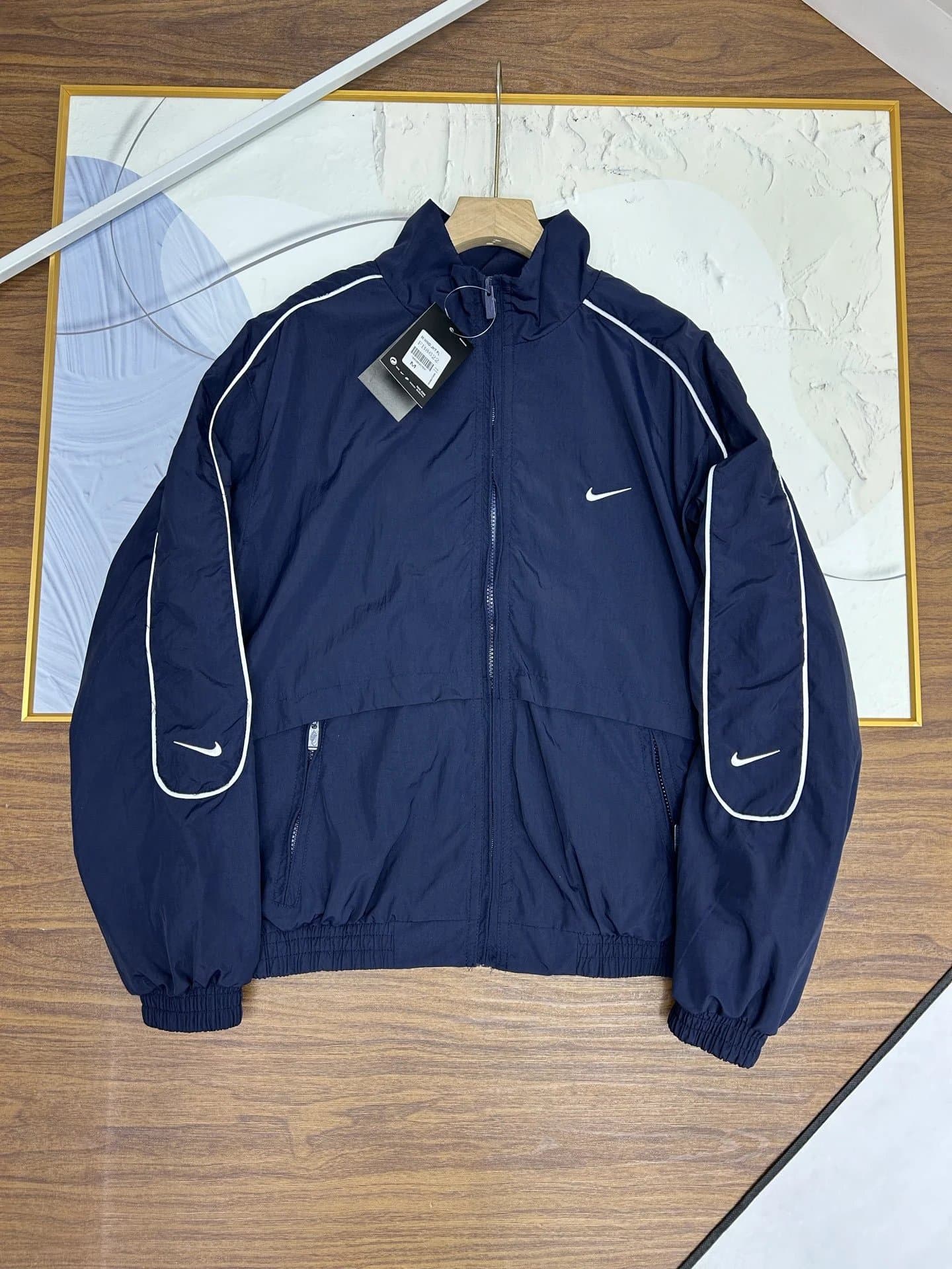 Nike Windrunner Jacket Navy with White Piping