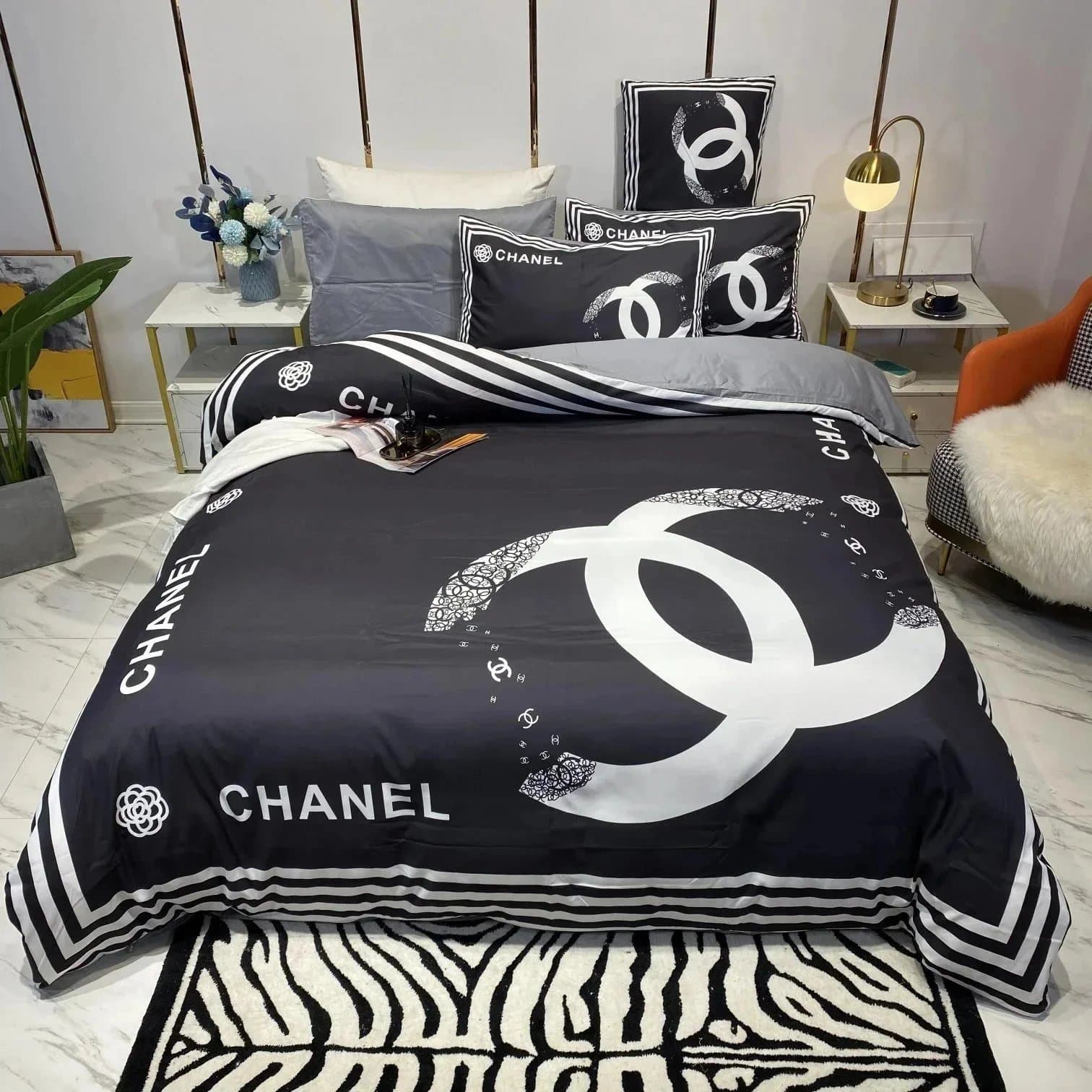 Chanel Bedding Set CC Logo Print