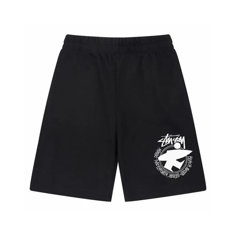 Stüssy Dice Shorts Heather Grey with Red Dice Print — 1022#黑色