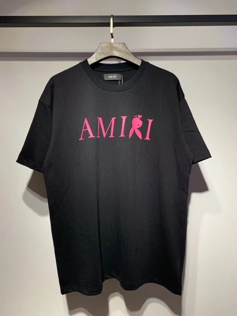 Amiri Graphic Tee Dripping Logo — 652 黑色