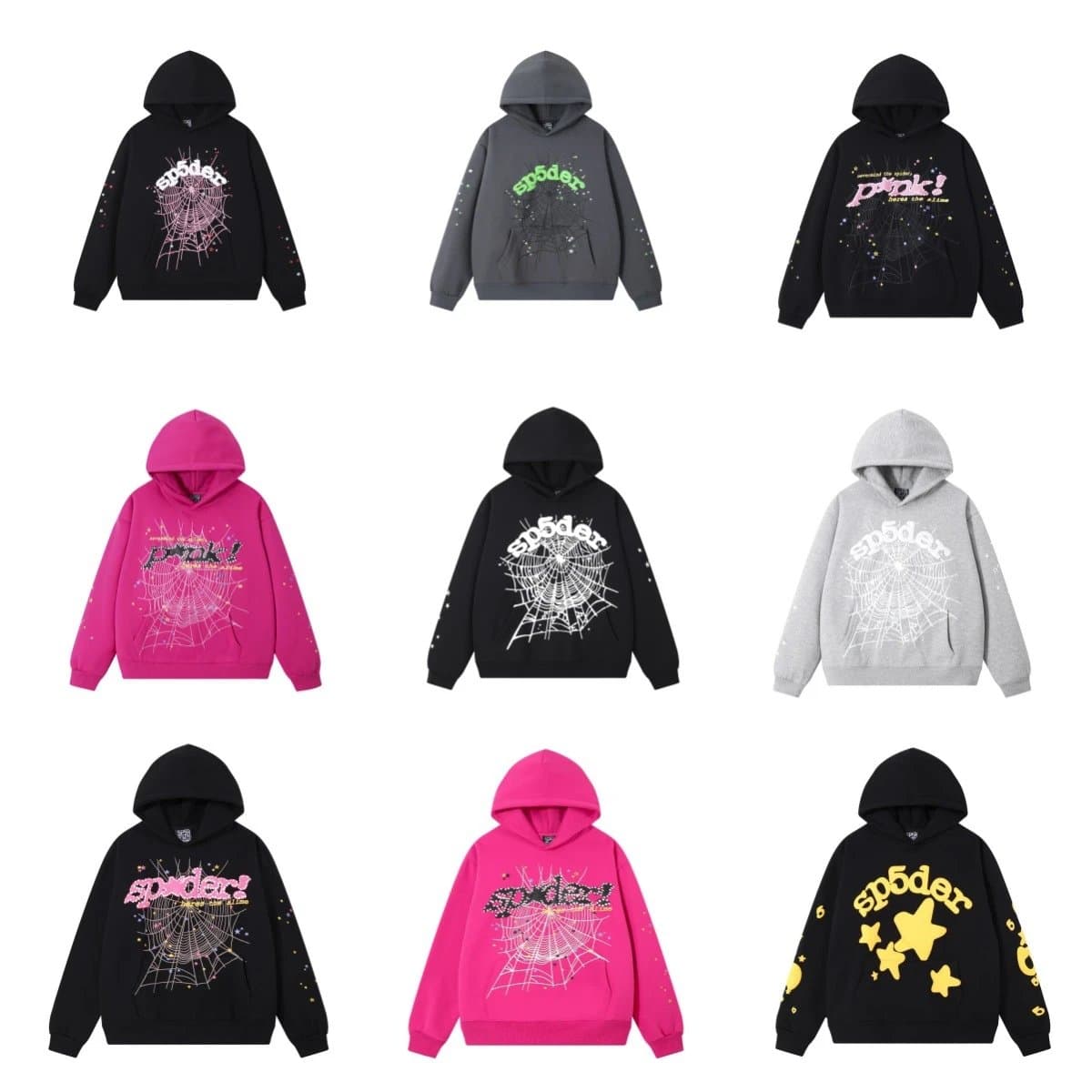 Sp5der Spider Web Hoodie Spider Logo & Web Print