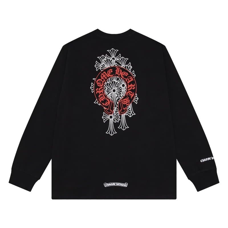 Chrome Hearts Long Sleeve Tee Graffiti Print — K8006 black