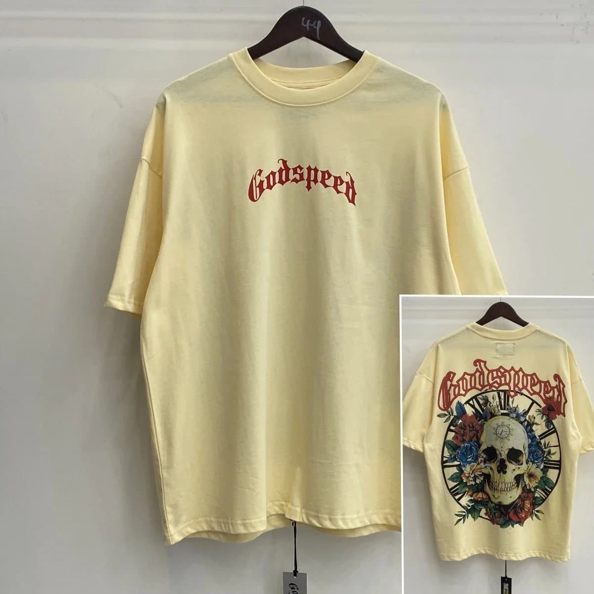 Godspeed Skull Floral Tee Floral Skull Print