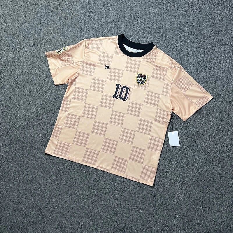 Short-Sleeve Jersey Checkerboard Print with Number 10