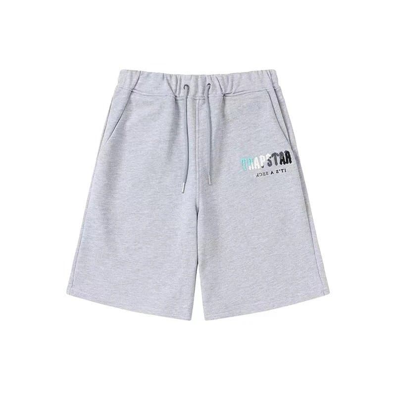 Trapstar Logo Shorts Heather Grey