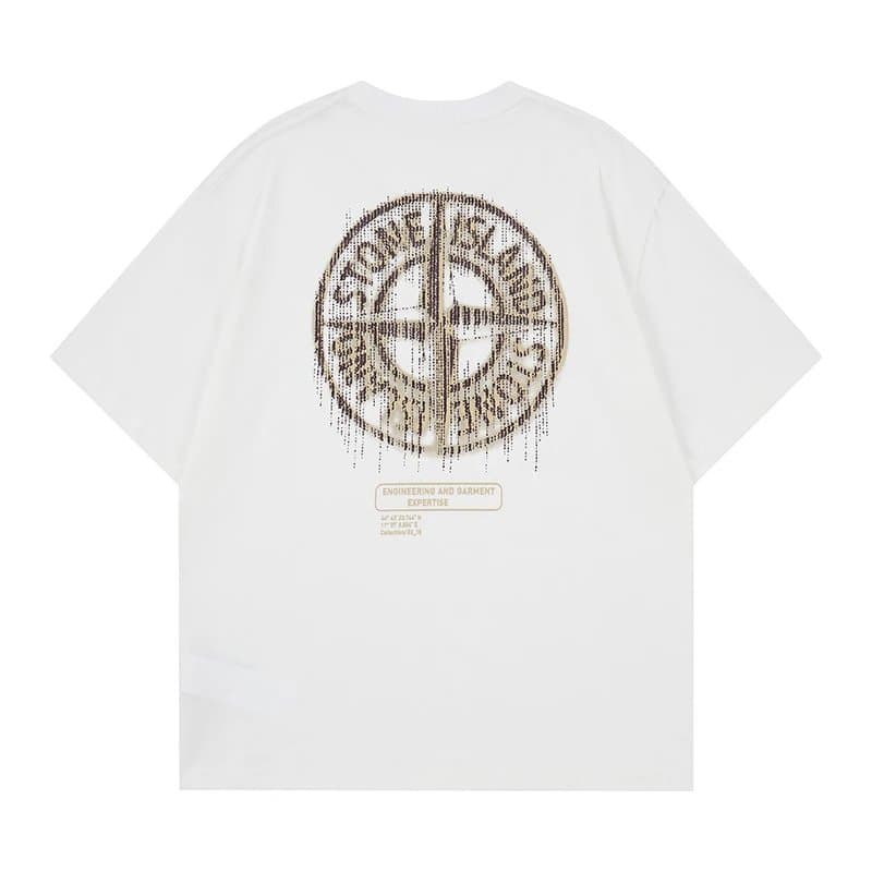 Stone Island T-Shirt Compass Logo Print