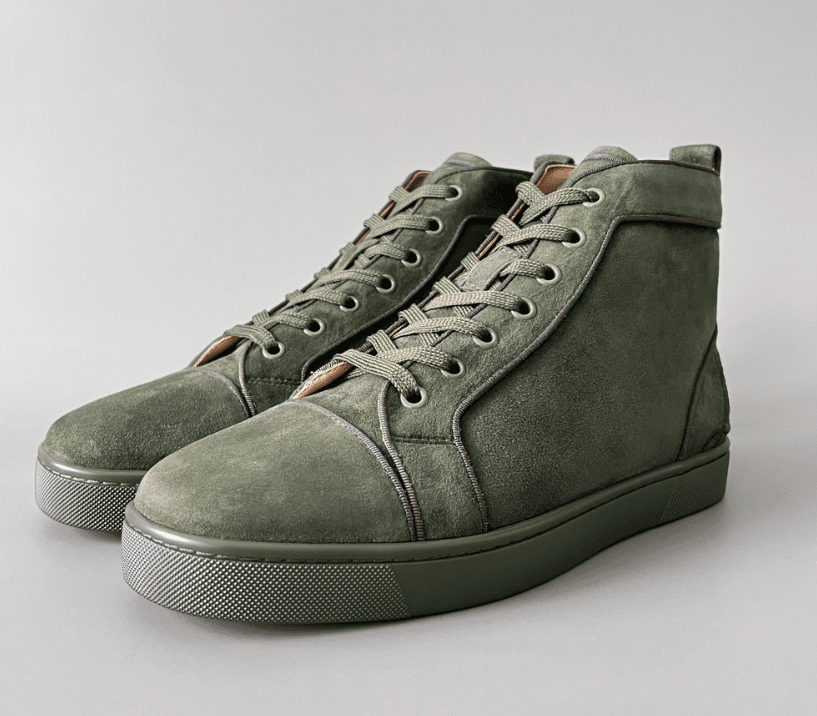 Christian Louboutin Louis Junior Olive Suede
