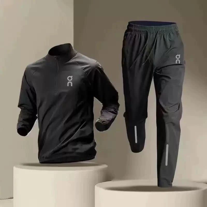 On Run Long Sleeve Top & Tights Set Reflective Logo