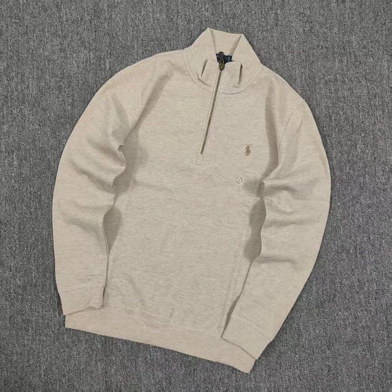Polo Ralph Lauren Quarter-Zip Sweatshirt Heather Beige