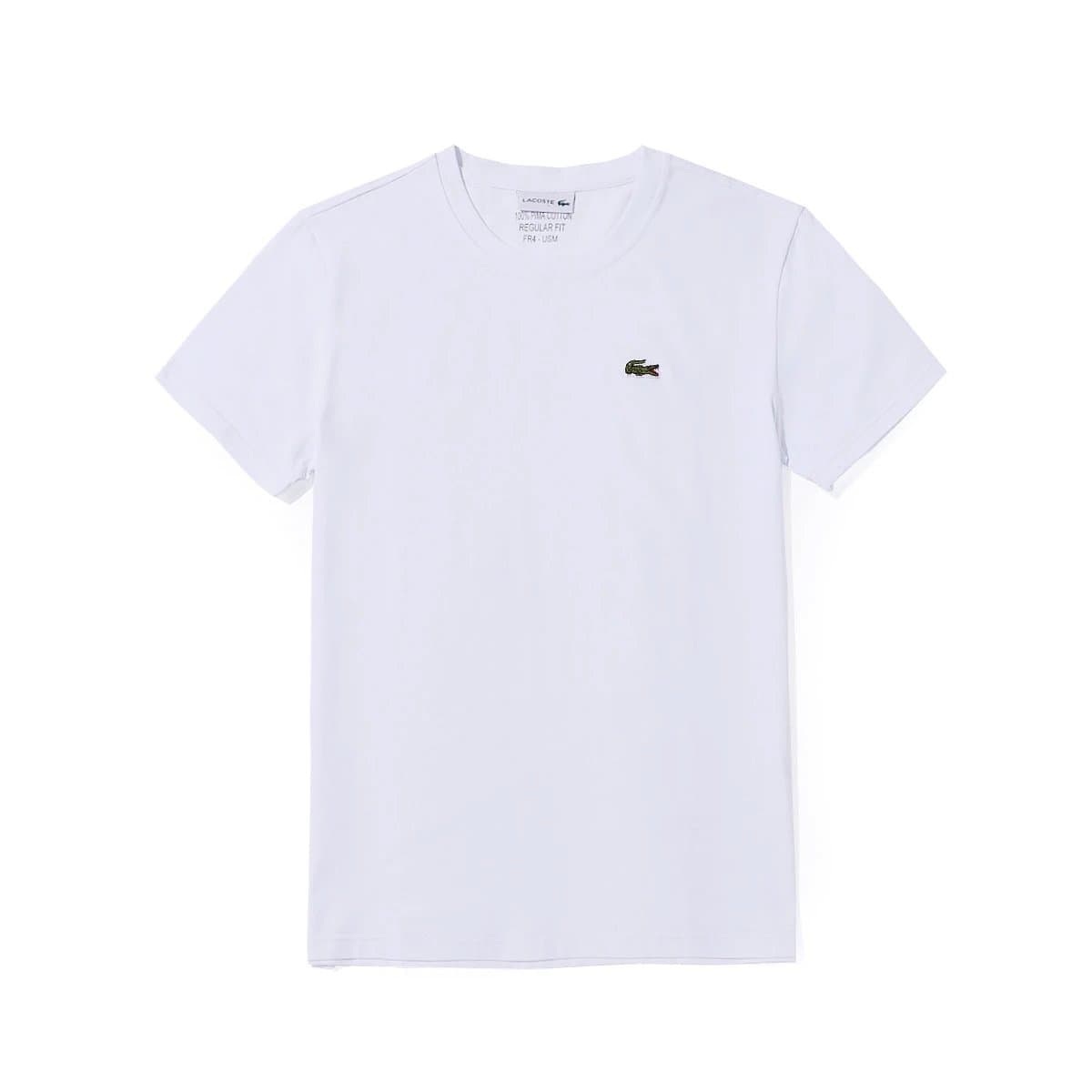 Lacoste Boxer Brief Classic Logo Waistband — Crew neck white