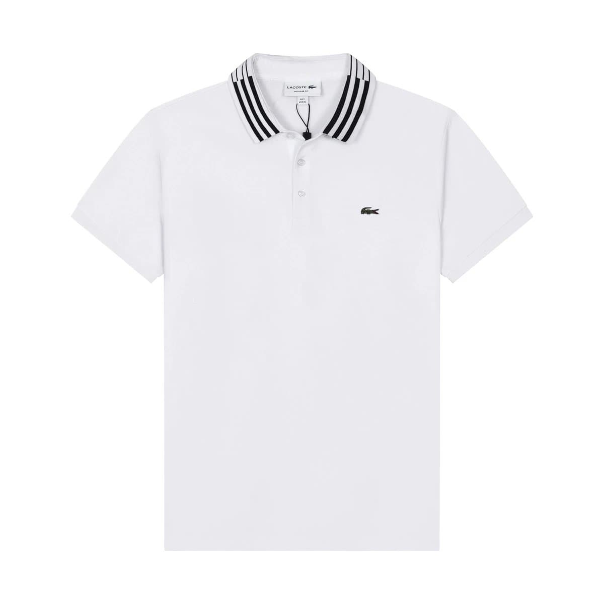 Lacoste Polo Shirt Striped Collar