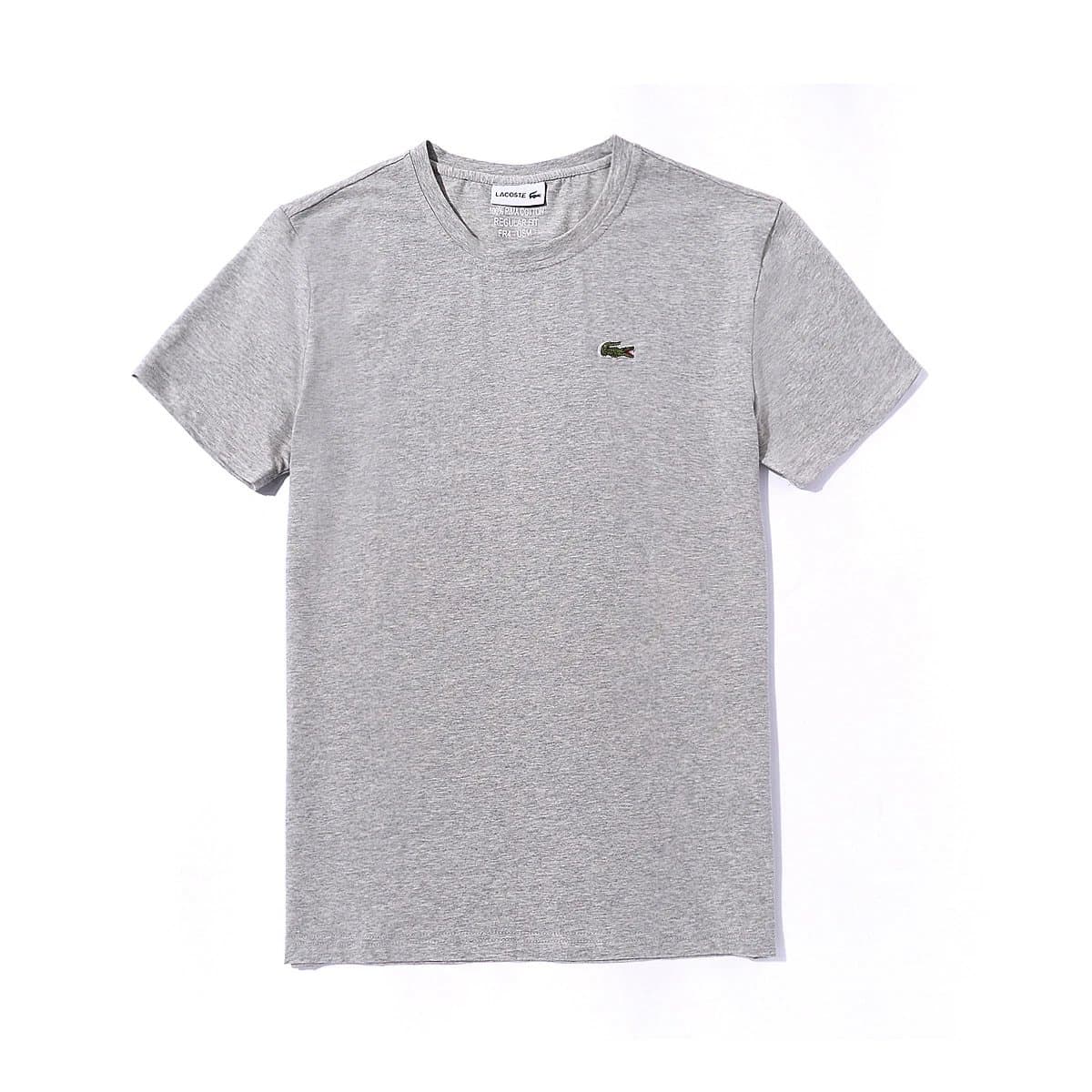 Lacoste Boxer Brief Classic Logo Waistband — Crew neck grey