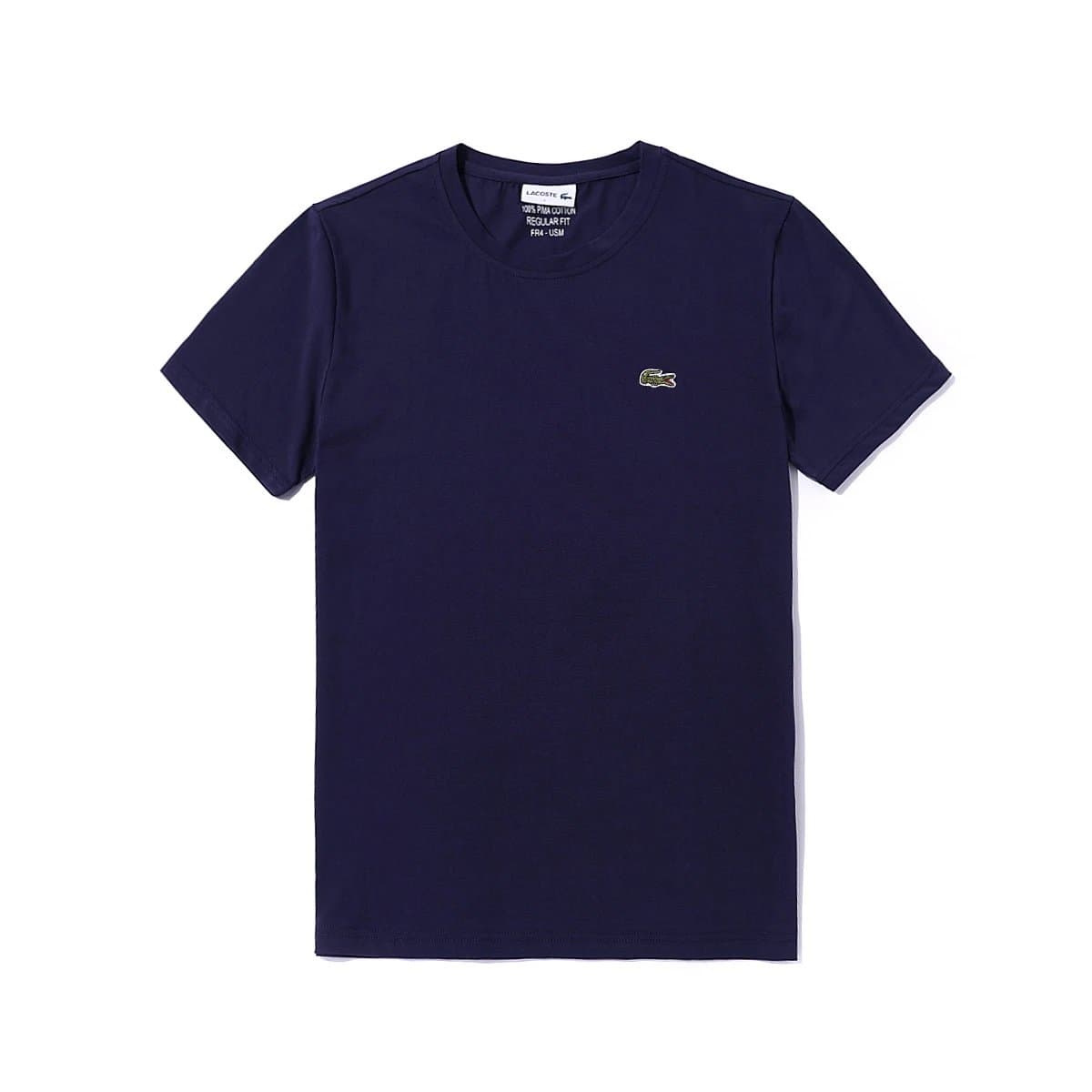 Lacoste Boxer Brief Classic Logo Waistband — Crew neck blue
