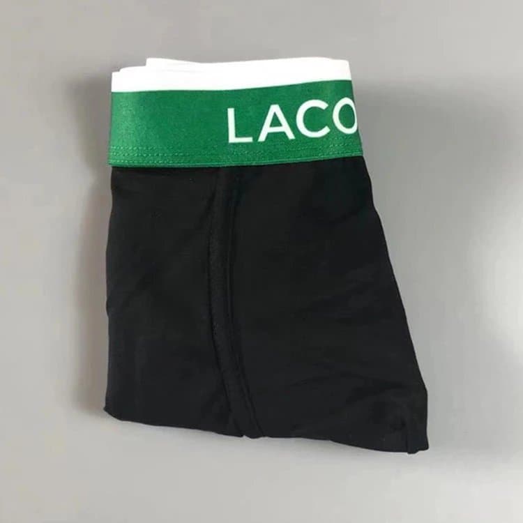 Lacoste Boxer Brief Classic Logo Waistband — Black underwear