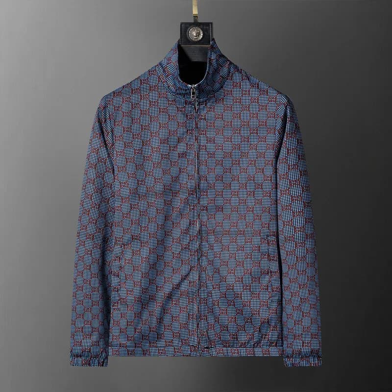 Emporio Armani Hooded Windbreaker Jacket Logo-Print — 56022 houndstooth