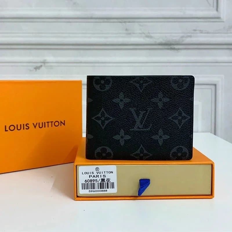 Louis Vuitton Bifold Wallet Damier Graphite — 黑花