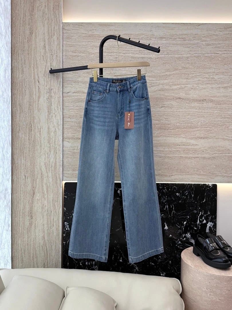 Prada Flared Jeans Embroidered Logo — 59