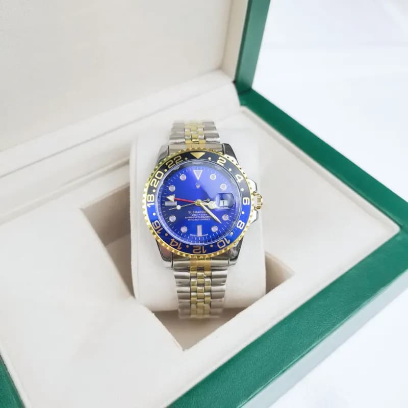 Rolex Submariner Red Wave Dial — 四针可乐圈 五珠间金黑蓝圈蓝面