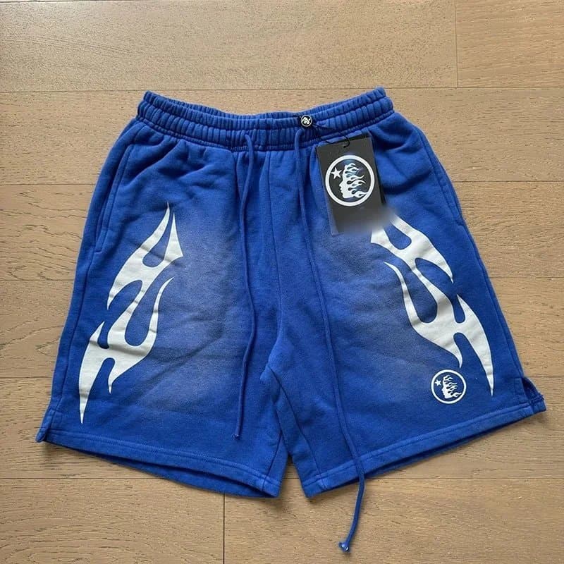 Hellstar Flame Shorts Gradient Flame Print