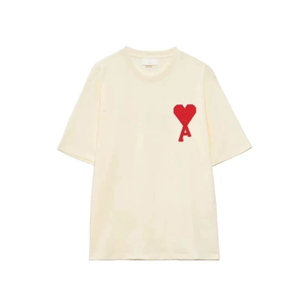 Amiri Heart Logo Tee Black Heart Patch — 杏色【906大章仔款】