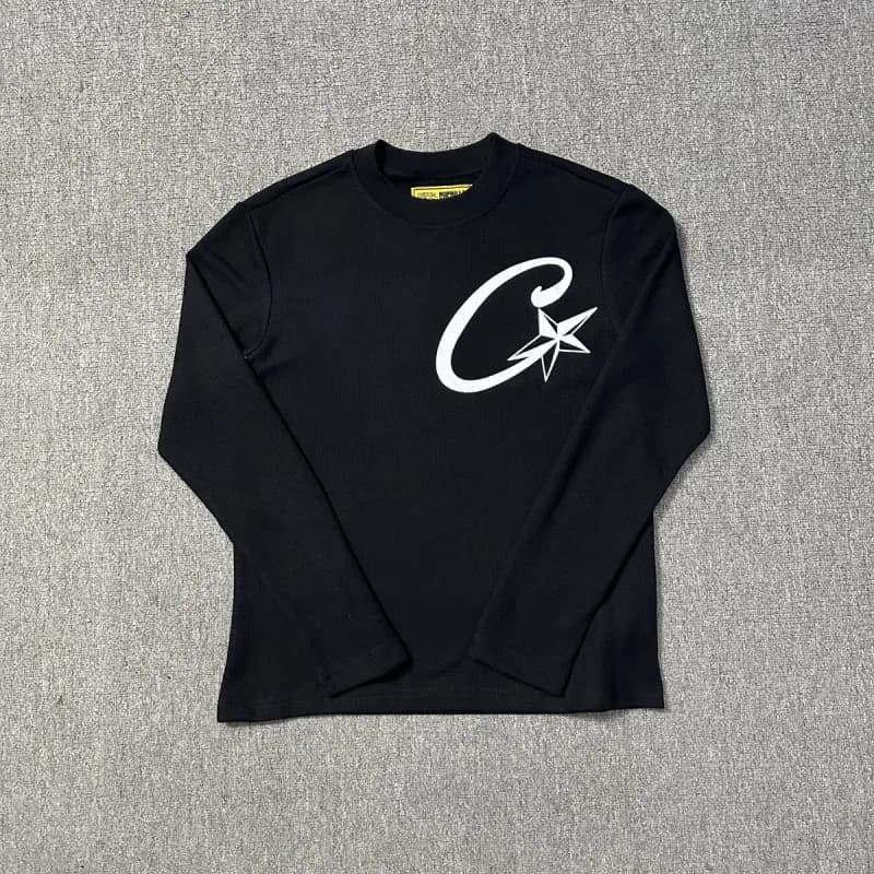 T-Shirt Corteiz Script Logo — 722黑色