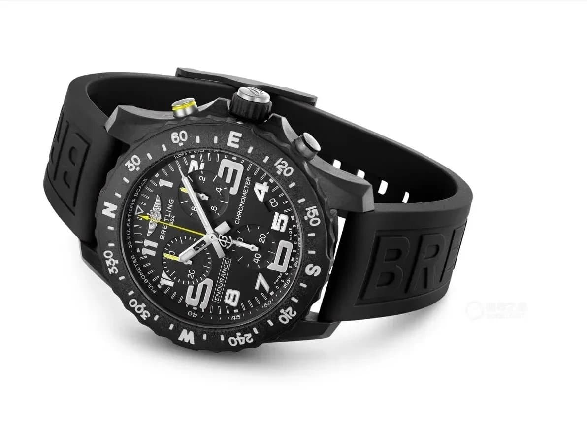 Breitling Endurance Pro Chronometer Black Dial with Yellow Accents