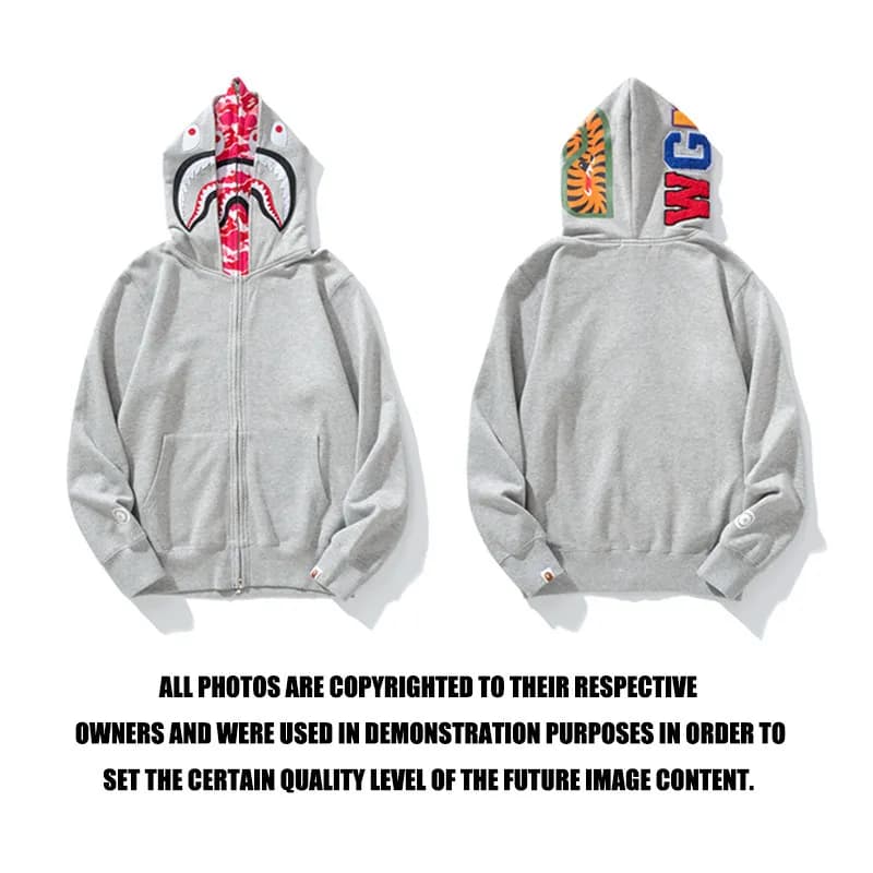 BAPE Full-Zip Hoodie Shark Camo Hood