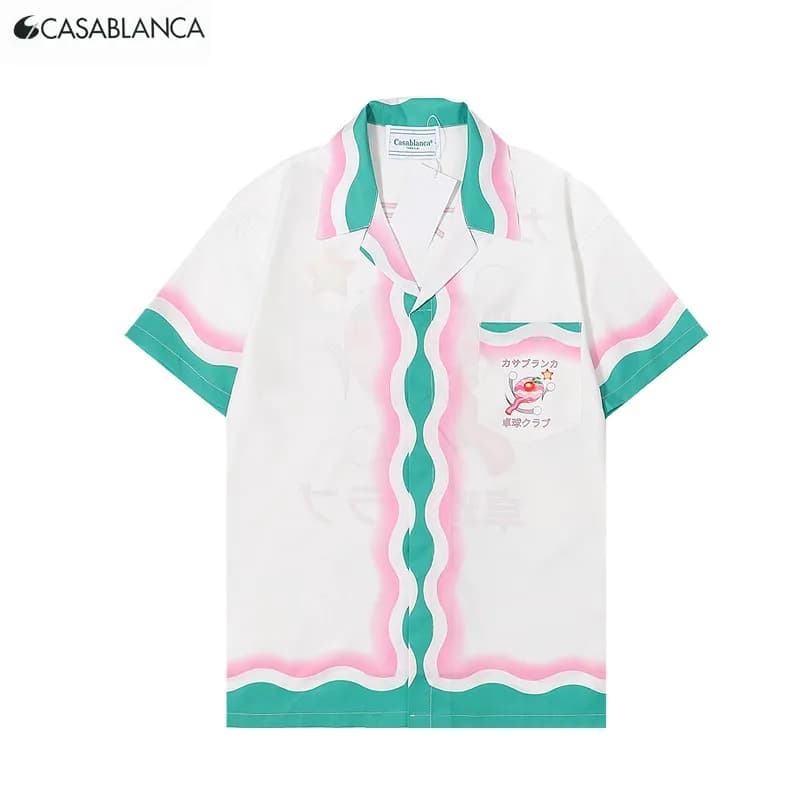 Casablanca Mountains Print Shorts Cloud & Wave Motif — Q99