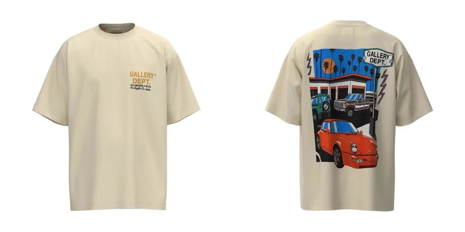Gallery Dept. Skeleton Hand Tee Gold Print — 28