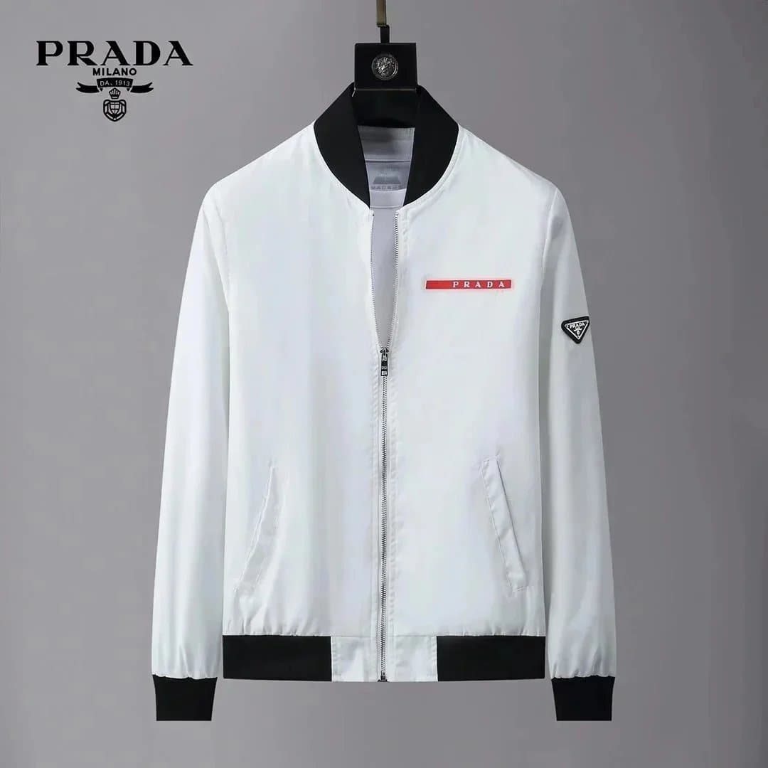 Prada Bomber Jacket Logo Patch