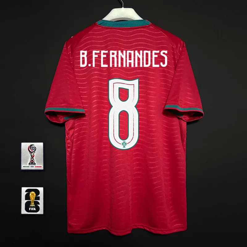 Nike England 1998 World Cup Home Jersey Saka #7 — Portugal home jersey, number 8, with captain's armband