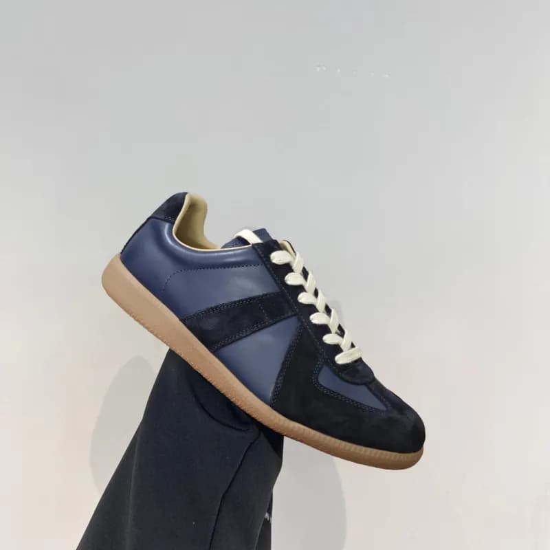 Maison Margiela Future Sneaker Navy Suede Leather
