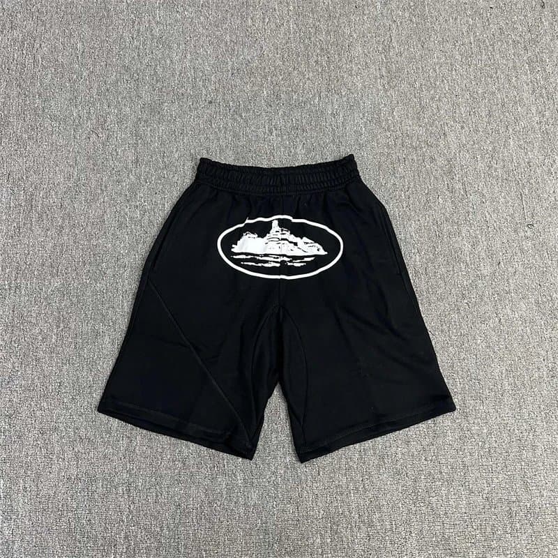 Travis Scott Logo Shorts Pink Script — 黑印白809