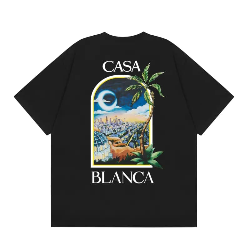 Casablanca Graphic Tee Lasablanca Temple Print — c116黑