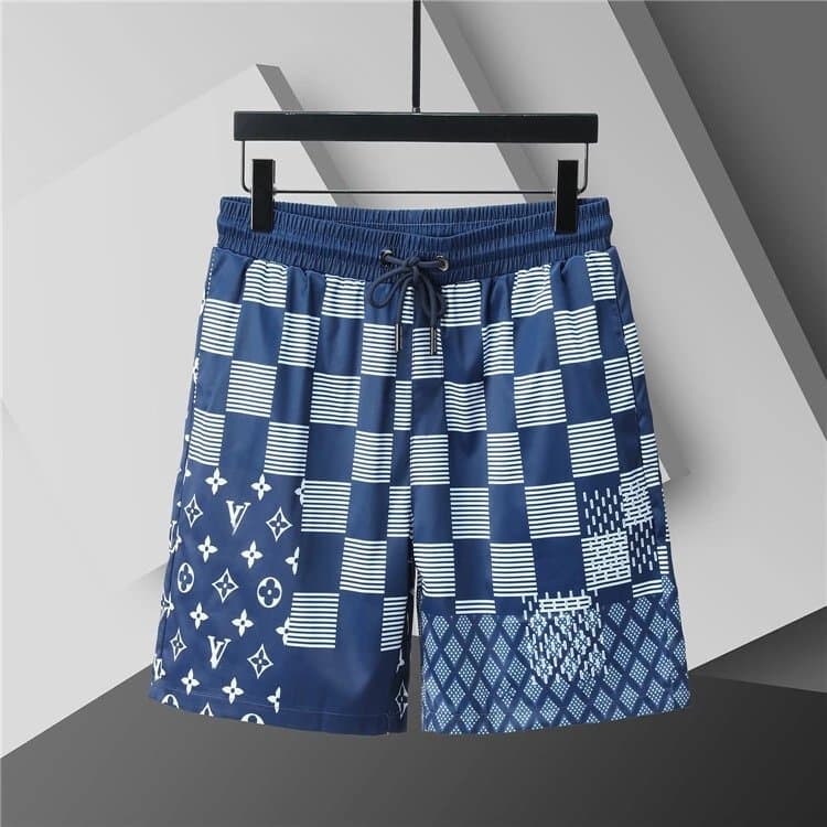 Balenciaga Printed Shorts Abstract Brushstroke — 3829海蓝