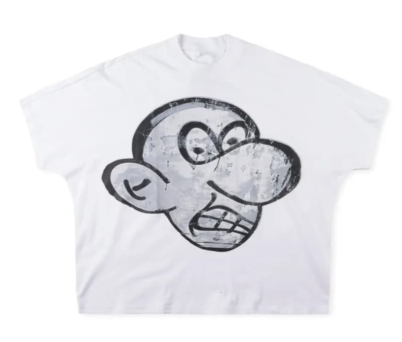 Gallery Dept. Graphic Tee Yellow Face Print — White 1