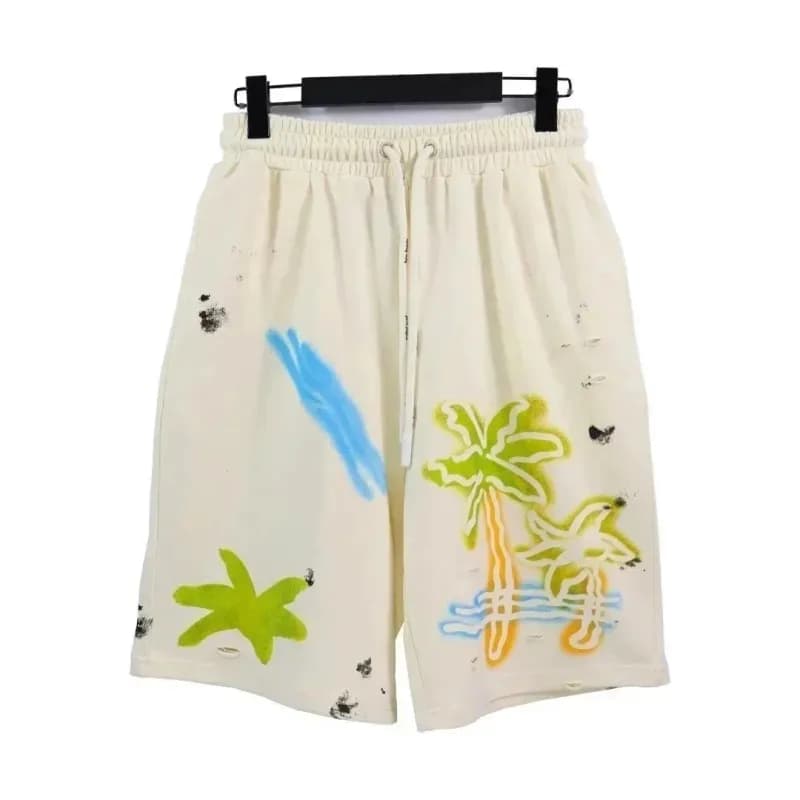 Travis Scott Painted Palm Shorts Tropical Print