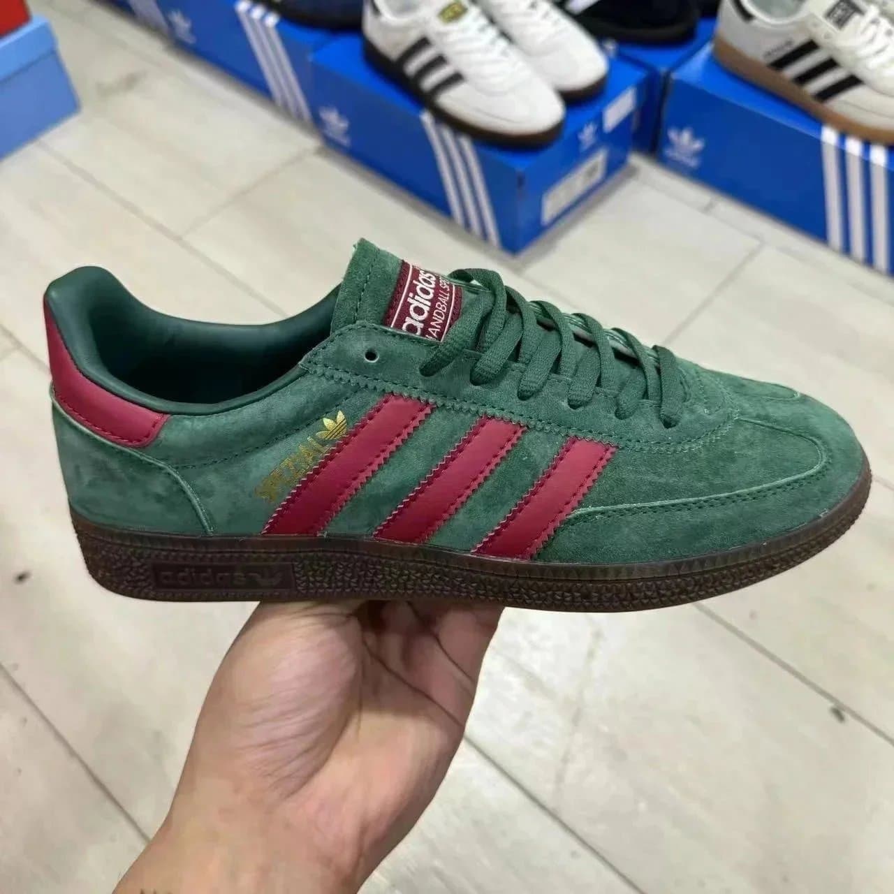 Adidas Samba OG Scarlet Pink — 新绿红