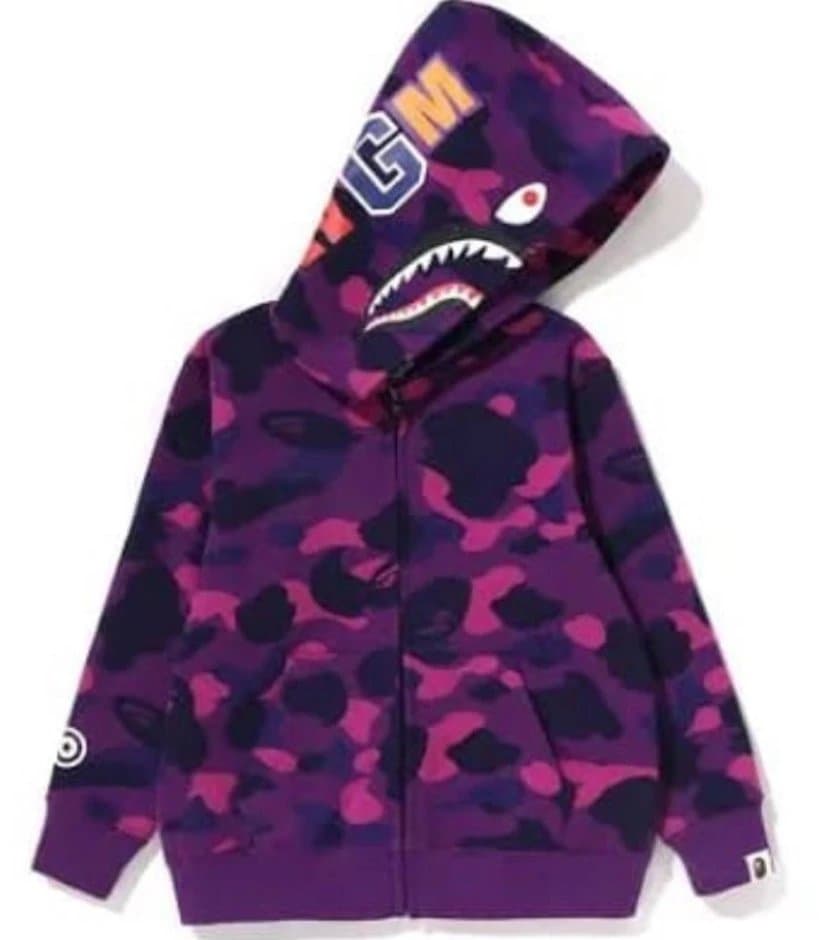 BAPE Shark Hoodie Split Camo — GHN23281EJ1