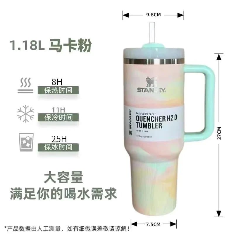 Stanley Quencher H2.0 Tumbler Marble Pink