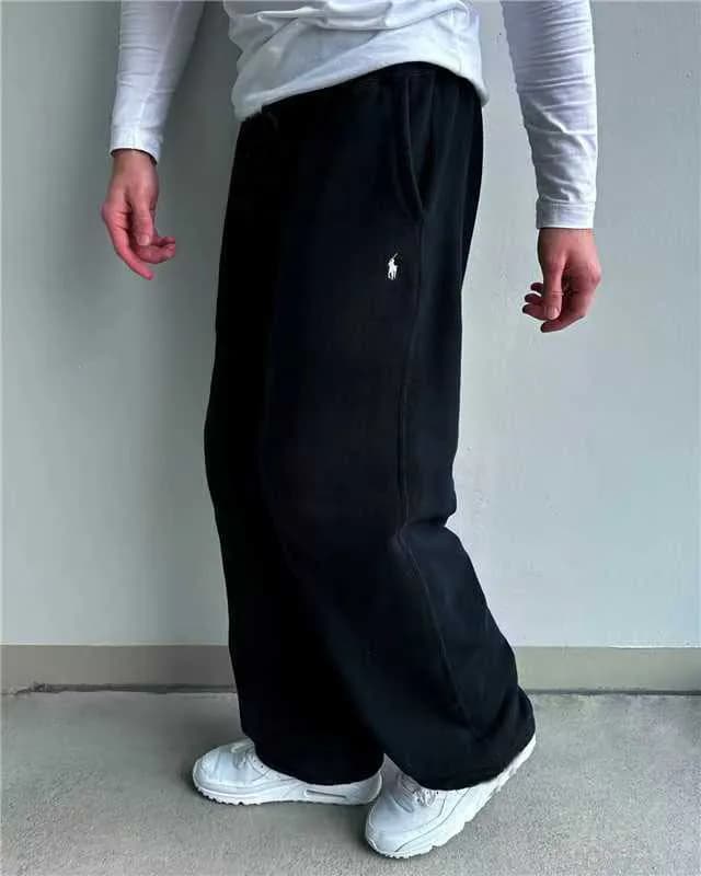 Suvene Sweatpants Embroidered Logo — Black