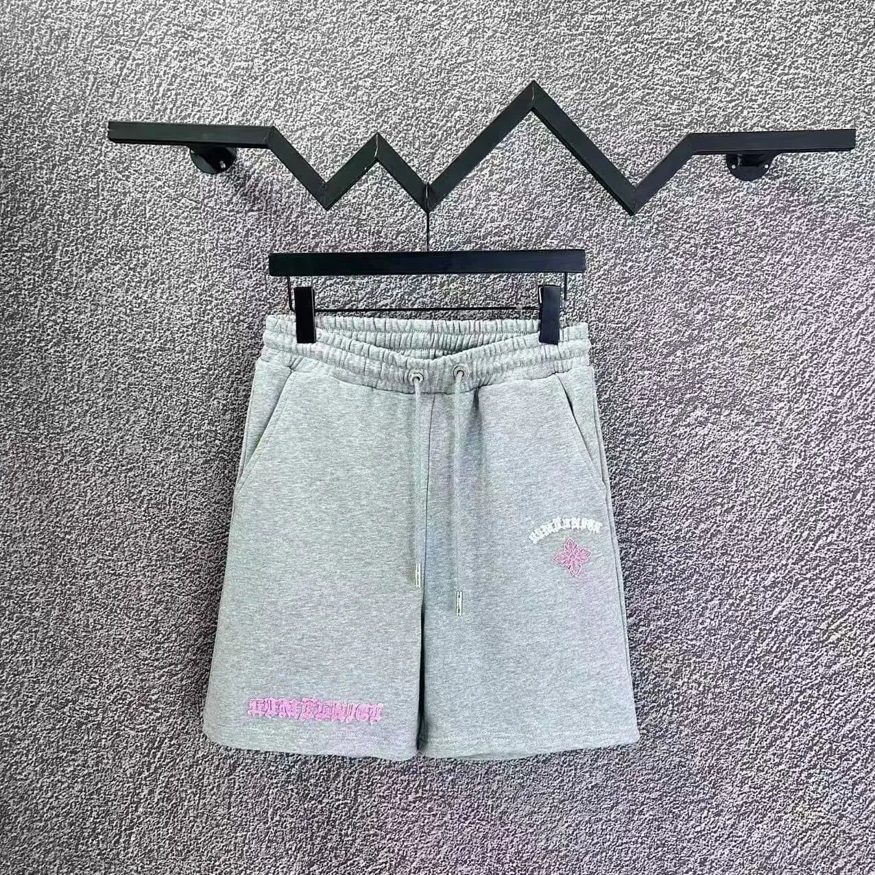 Chrome Hearts Cross Logo Shorts White Cross Embroidery — 31