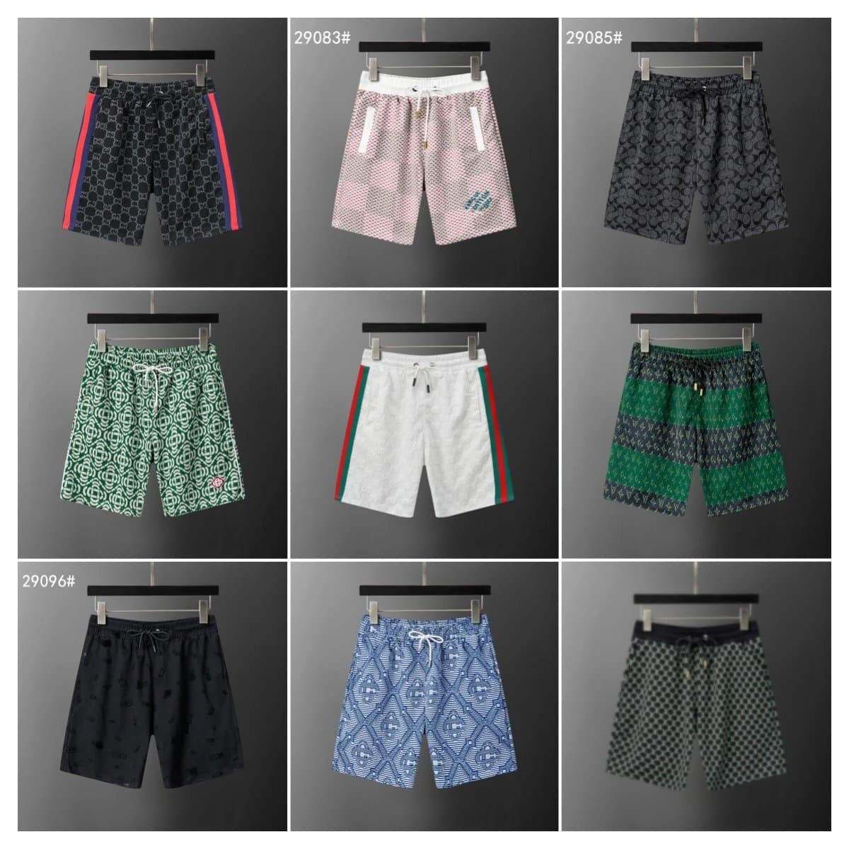 Gucci Printed Shorts GG Monogram / Web Stripe / Geometric Print — 29112蓝色