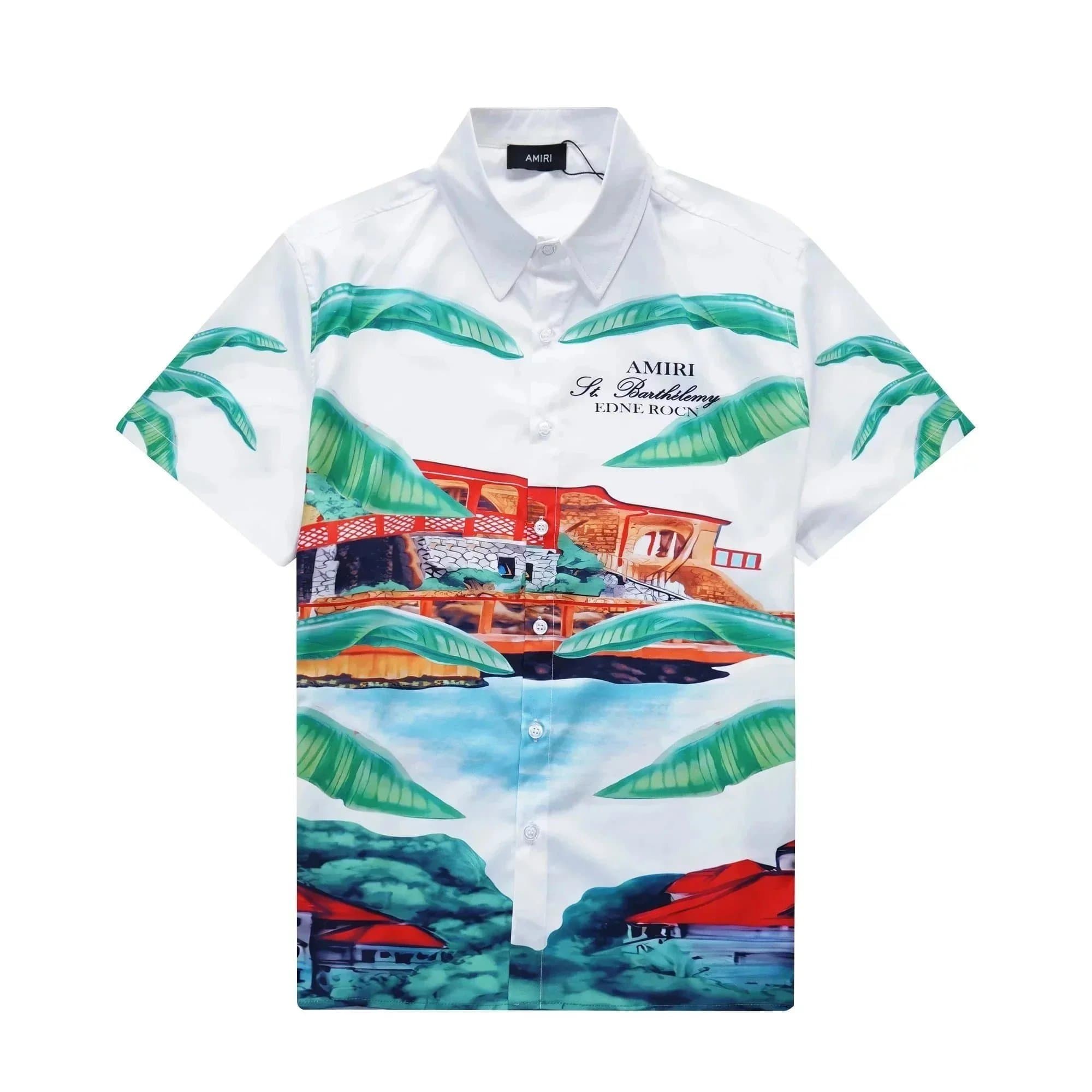 Amiri Camp Shirt Diamond Star Print — 23