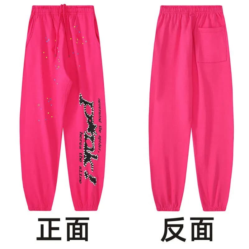 Sp5der Hoodie Spider Web Graphic — 142-2玫红