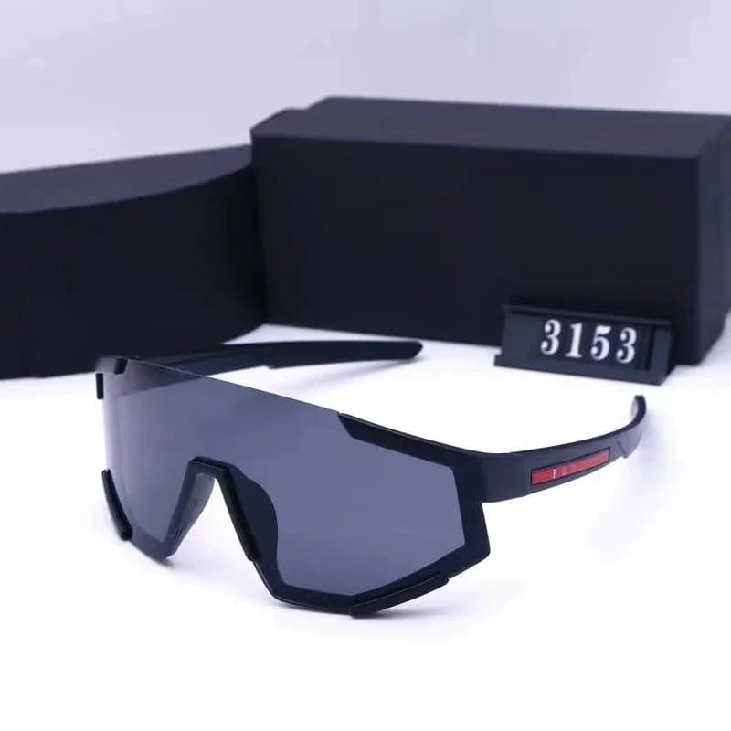Prada Sport Shield Sunglasses White Frame Silver Mirror Lens — 7