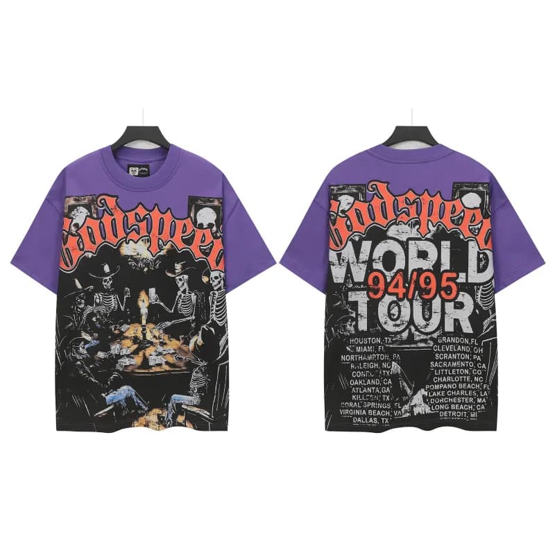 Gallery Dept. Graphic Tee One Punch Eternal Silence — 5148藤紫色