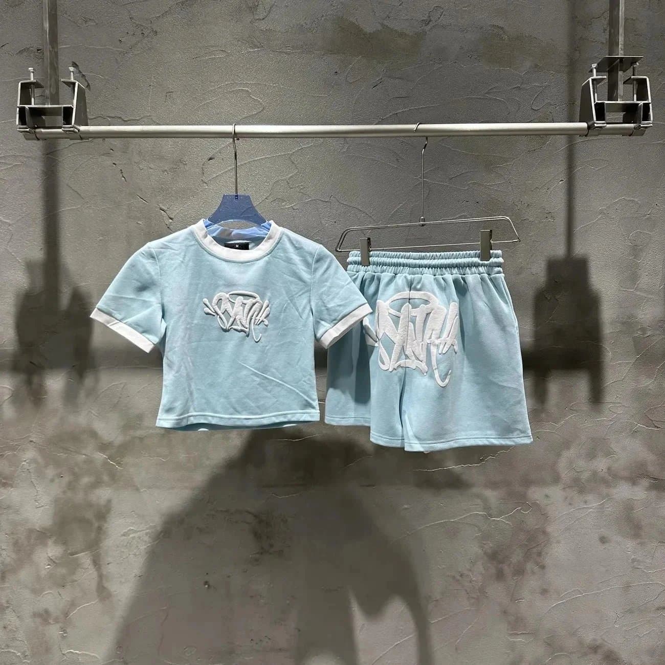 Chanel T-Shirt and Joggers Set CC Logo Tape Detail — syna 01