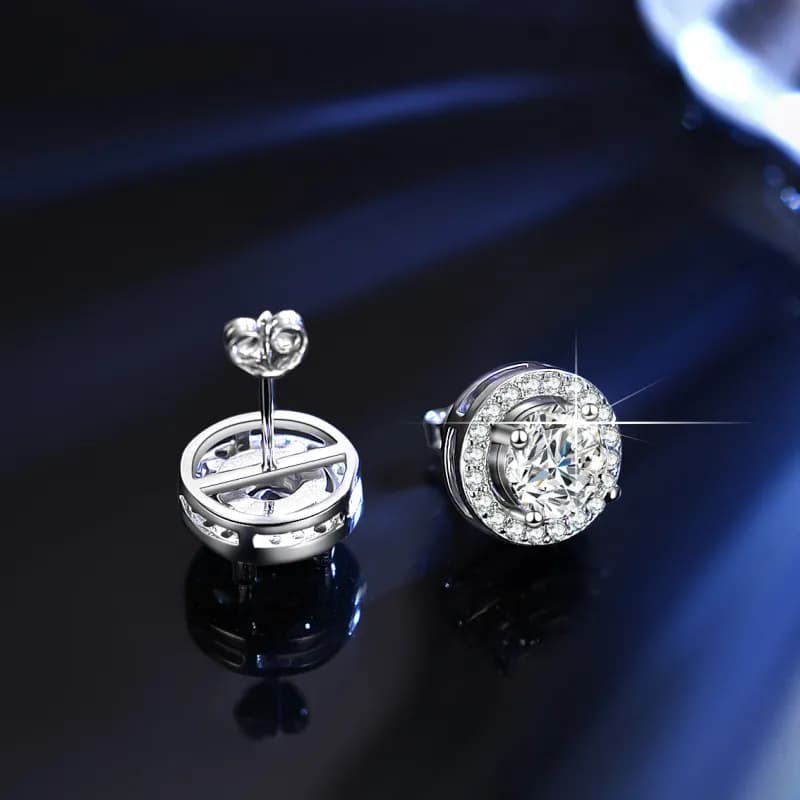 Tiffany & Co. Pendant Necklace Diamond Halo — BTED-001(耳钉)